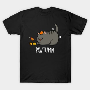 Pawtumn Cute Cat Autum Pun T-Shirt